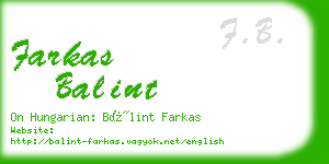 farkas balint business card